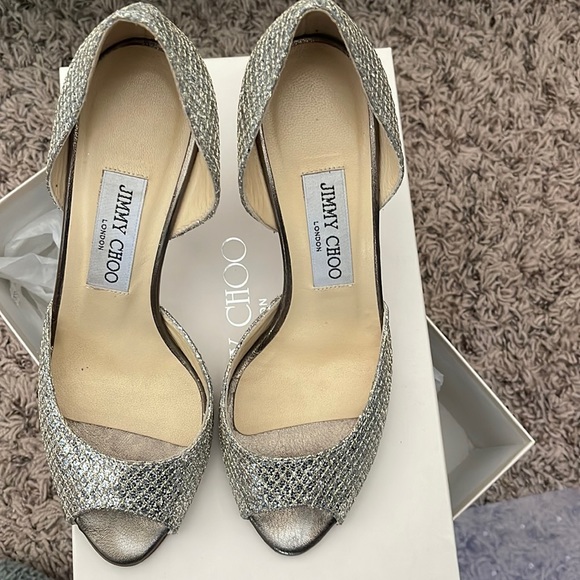 Jimmy Choo Logan D’Orsay Heels champagne - Picture 1 of 8